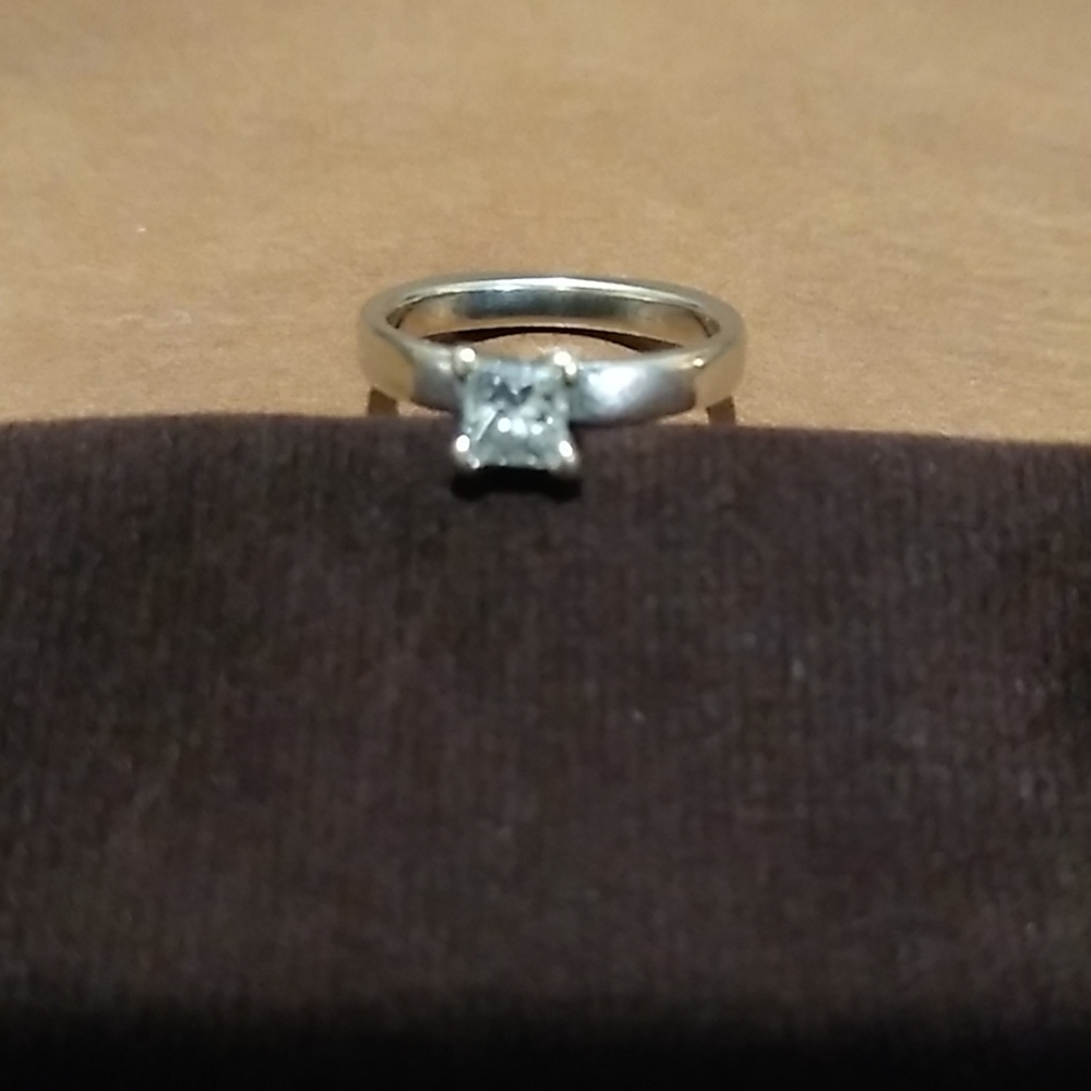 Solitaire Diamond Wedding Ring - image 1